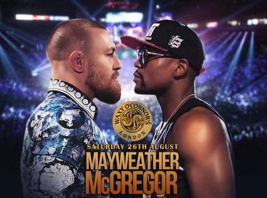 Watch Mayweather Vs McGregor fight live at Waxy's! image