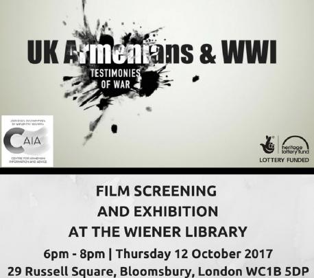 Testimonies of War: UK Armenians & WW1 image