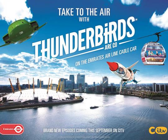 Thunderbirds Are Go on the Emirates Air Line cable car image