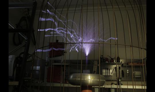 Garry Hunter of Fitzrovia Noir and Bo Thorning of Fab Lab RUC present Faraday Cage “Sonic Interface” Project image