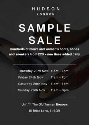 Hudson London Footwear Sample Sale image