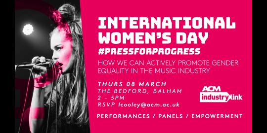 International Women’s Day: #PressForProgress how can we actively promote gender equality in the music industry? image