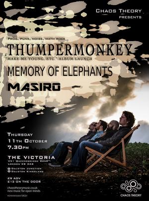 Thumpermonkey "Make Me Young, etc." album launch w/ Memory Of Elephants & Masiro image