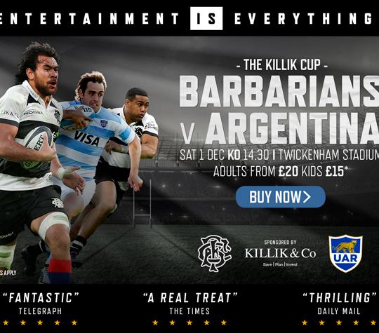 Barbarians V Argentina - Twickenham 1st December image