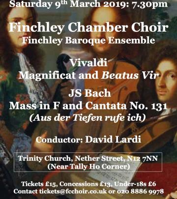 Bach and Vivaldi with Finchley Chamber Choir image