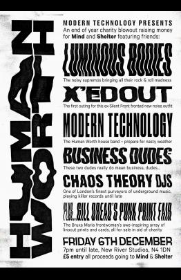 Human Worth: Luminous Bodies / X'ed Out / Modern Technology / Business Dudes / Chaos Theory DJs image