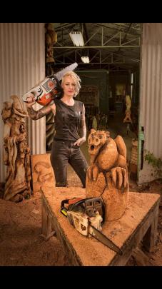 Buffalo Trace Bourbon Whiskey Stages London Chainsaw Carving Exhibition image