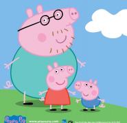 Meet Peppa Pig, George ad Daddy Pig image