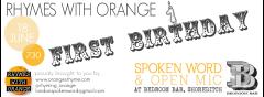 Rhymes with Orange Spoken Word 1st Birthday Party image