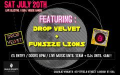 Live Electro/Dub/Pop Bands! Feat. Drop Velvet & Funsize Lions at Charlie Wrights image