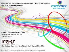 Charity Fundraising Alldayer In Aid Of Carers Trust Hosted By Innersoul, Come Dance With Me & Soul Intention image