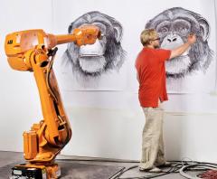 World First - Robot Creates Piece of Art  image