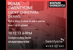 Puma Twentyone presents...Lucky Christmas Draws! image