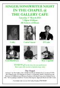 Singer Songwriter Night in the Chapel at the Gallery Cafe image