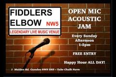 Open Mic Sunday Afternoons at The Fiddlers Elbow! image