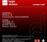 Benji B + Hudson Mohawke + Room 2: Work It! DJ's ft. Martelo + Radi Dadi image