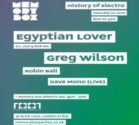 Egyptian Lover & Greg Wilson play Memory Box 'A History Of Electro' image