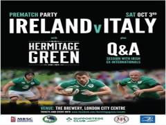 Official Ireland v Italy RWC Pre-Match Party image