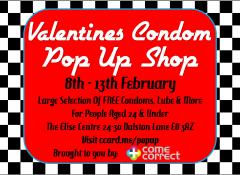 Valentines Free Condom Pop Up Shop image