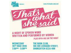 For Books' Sake presents 'That's What She Said' image