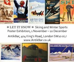 Let It Snow: Skiing and Winter Sports Poster Exhibition image
