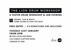 The Lion Drum Worshop and Jam Evening image