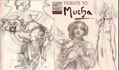Life Drawing Tribute to Alphonse Mucha image