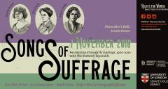 Songs of Suffrage: music, readings & exhibition of suffrage composers, 1900-1930 image