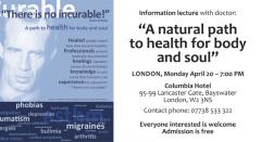“There is no incurable!” A path to health for body and soul. International Lecture. image