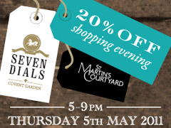 Seven Dials and St Martin's Courtyard 20% Off Shopping Evening image