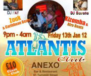 Atlantis Club Uk  2012 - French Vs Angolan Djs -Zouk; Kizomba image