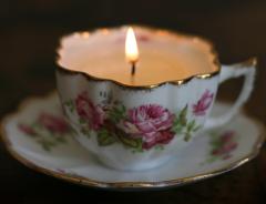 Candle Making in Vintage Teacups image