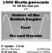 1000 Hertz launch party: obe + Fret! + Me and Horatio image