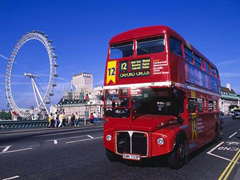 On the buses (London sightseeing by public bus) image