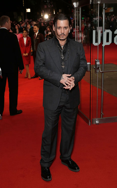 Johnny Depp on the red carpet