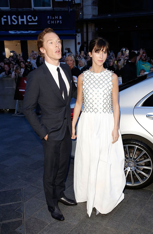 Benedict Cumberbatch and Sophie Hunter arrive
