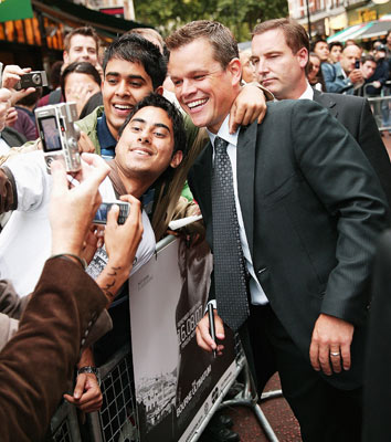 Matt Damon, Bourne Ultimatum Premiere in Leicester Square