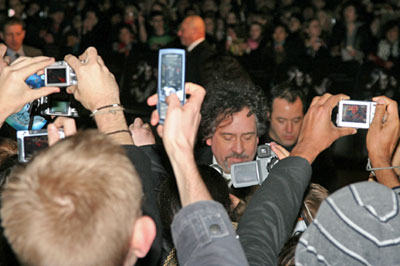 Tim Burton, Sweeney Todd Premiere in Leicester Square