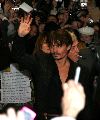 Johnny Depp, Sweeney Todd Premiere in Leicester Square