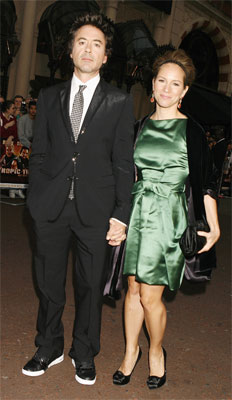 Robert DowneyJr, Tropic Thunder Premiere in Leicester Square