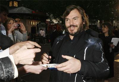 Jack Black, Tropic Thunder Premiere in Leicester Square