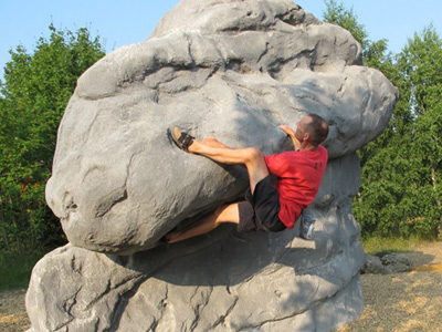 Rock climbing in the city image