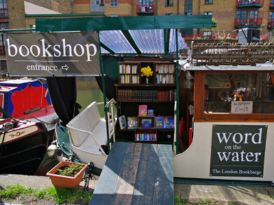 A bookshop on a barge image