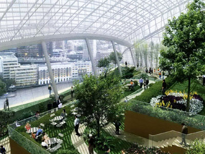Walk through a garden in the sky image