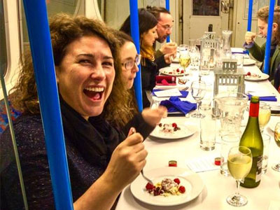 Eat a gourmet three course dinner on the tube image