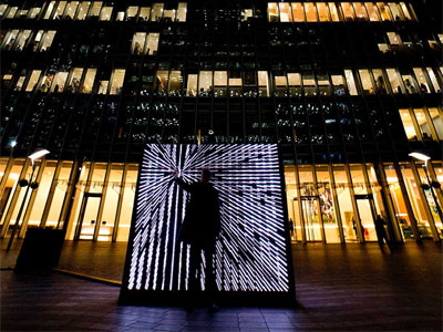 Watch Canary Wharf's winter lights image