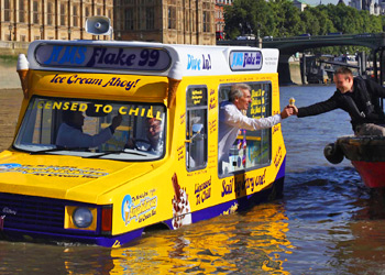 Amphibious Ice Cream Van on Thames image
