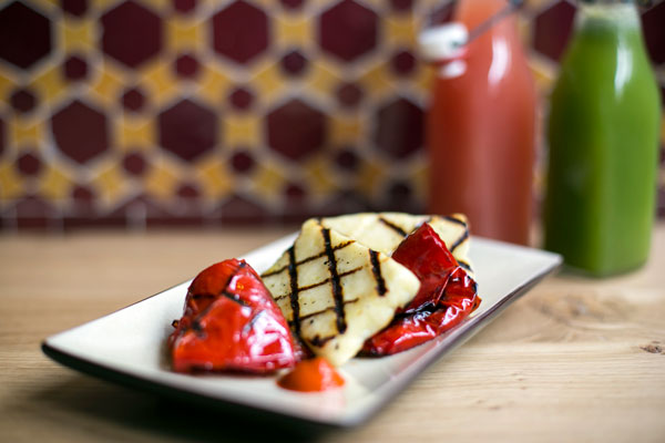 Grilled Halloumi & Red Peppers with