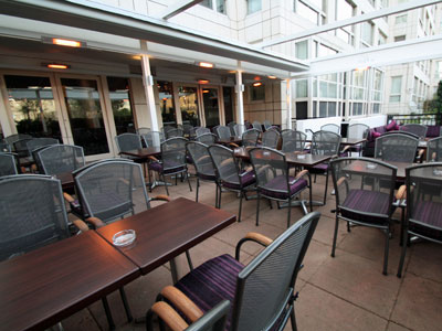 outdoor terrace area