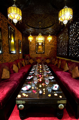 Semi-private dining area, Dar Lazra